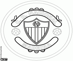 desenho de Logotipo do CD Nacional para colorir