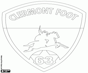 desenho de Logotipo do Clermont Foot 63 para colorir