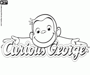desenho de Logotipo do Curious George para colorir