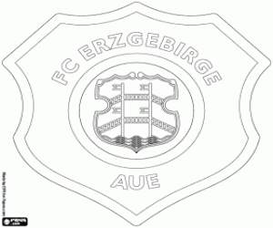 desenho de Logotipo do Erzgebirge Aue para colorir