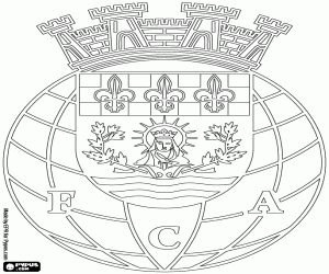 desenho de Logotipo do FC Arouca para colorir