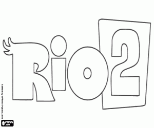 desenho de Logotipo do filme Rio 2 para colorir