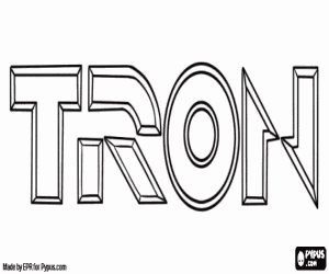 desenho de Logotipo do filme Tron para colorir