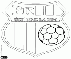 desenho de Logotipo do FK Ústí nad Labem para colorir