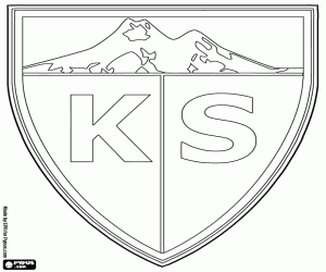 desenho de Logotipo do Kayserispor para colorir