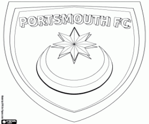 desenho de Logotipo do Portsmouth FC para colorir