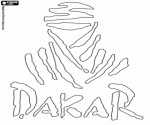 desenho de Logotipo do Rali Dakar para colorir