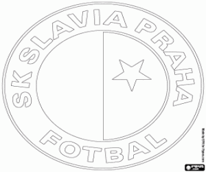 desenho de Logotipo do Slavia Praga para colorir