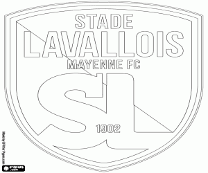 desenho de Logotipo do Stade Lavallois para colorir