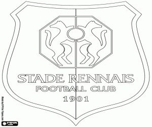 desenho de Logotipo do Stade Rennais FC para colorir