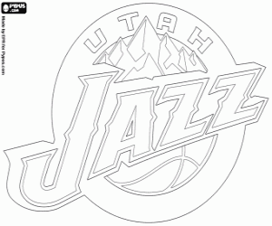 desenho de Logotipo do Utah Jazz para colorir