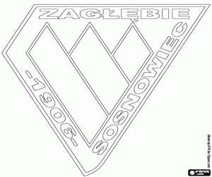 desenho de Logotipo do Zagłębie Sosnowiec para colorir