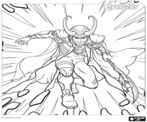 desenho de Loki, inimigo dos Vingadores para colorir