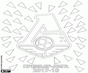 desenho de Lokomotiv, Premier League 2017-2018 para colorir