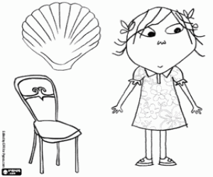 desenho de Lola, a irmã mais nova de Charlie para colorir