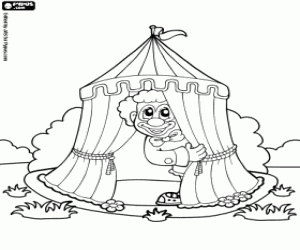 desenho de Lona de circo para colorir