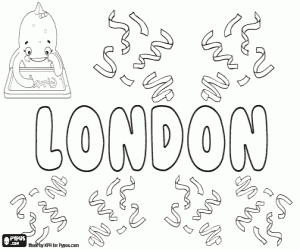 desenho de Londres, nome incomum para colorir