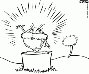 desenho de O Lorax, personagem original para colorir