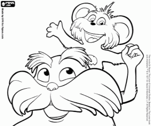 desenho de O Lorax e Pip são felizes para colorir