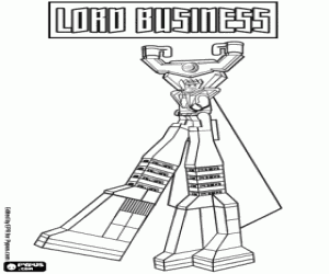 desenho de Lord Business, o filme de Lego para colorir