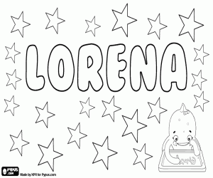 desenho de Lorena, nome para menina para colorir