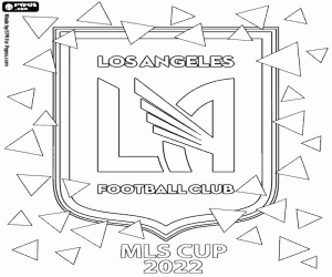 desenho de Los Angeles FC, MLS CUP 2022 para colorir