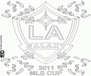 desenho de Los Angeles Galaxy, campeão 2011 para colorir