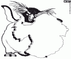 desenho de Lovelace, o pinguim morde gelo para colorir