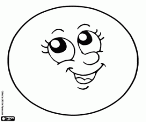 desenho de Lua cheia para colorir