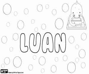 desenho de Luan, nome com origens diversas para colorir