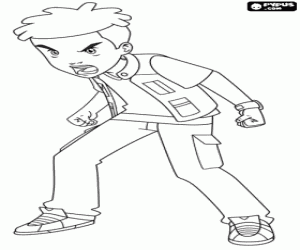 desenho de Lucas, personagem de Gormiti para colorir