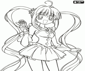 desenho de Luchia cantando, Mermaid Melody para colorir