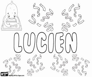 desenho de Lucien, nome em francês para colorir