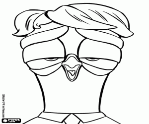 desenho de Luke o pombo de Cegonhas para colorir