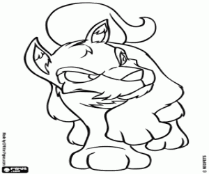 desenho de Lupe, o Lobo de Neopets para colorir