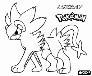 desenho de Luxray, Pokémon para colorir
