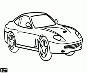 desenho de Uma luxuosa Ferrari Maranello para colorir