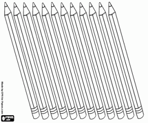 desenho de Os lápis de cor para colorir