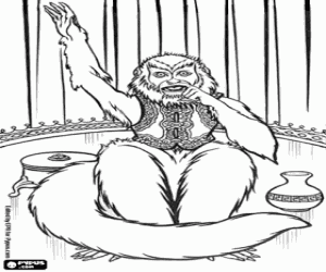 desenho de O macaco do filme de Indiana Jones para colorir