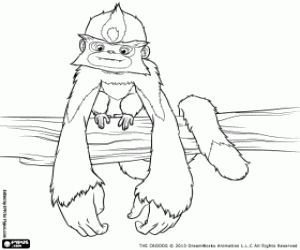 desenho de Macacos do Croods para colorir