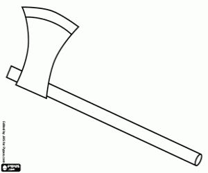 desenho de O machado da Chapeuzinho Vermelho para colorir