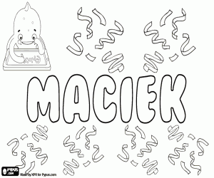 desenho de Maciek, nome masculino polonês para colorir