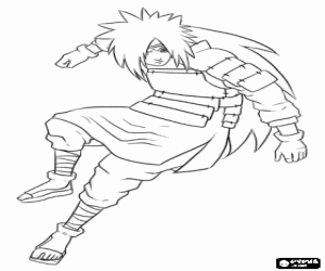 desenho de Madara Uchiha, personagen de Naruto para colorir