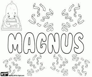 desenho de Magnus, nome de origem latina para colorir