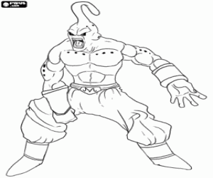 desenho de Majin Boo do Dragon Ball Z para colorir