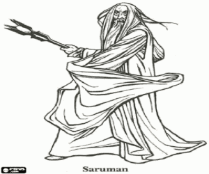 desenho de O malvado feiticeiro Saruman para colorir