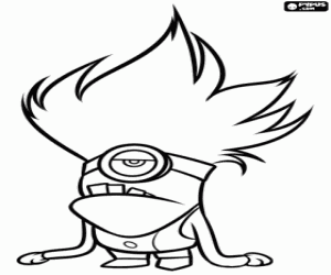 desenho de Um malvado minion de Gru para colorir