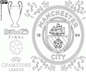 desenho de Man City, Liga dos Campeões 2022-2023 para colorir