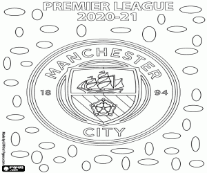 desenho de Manchester City, campeão 2020-2021 para colorir