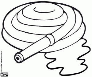 desenho de Mangueira de incêndio para colorir